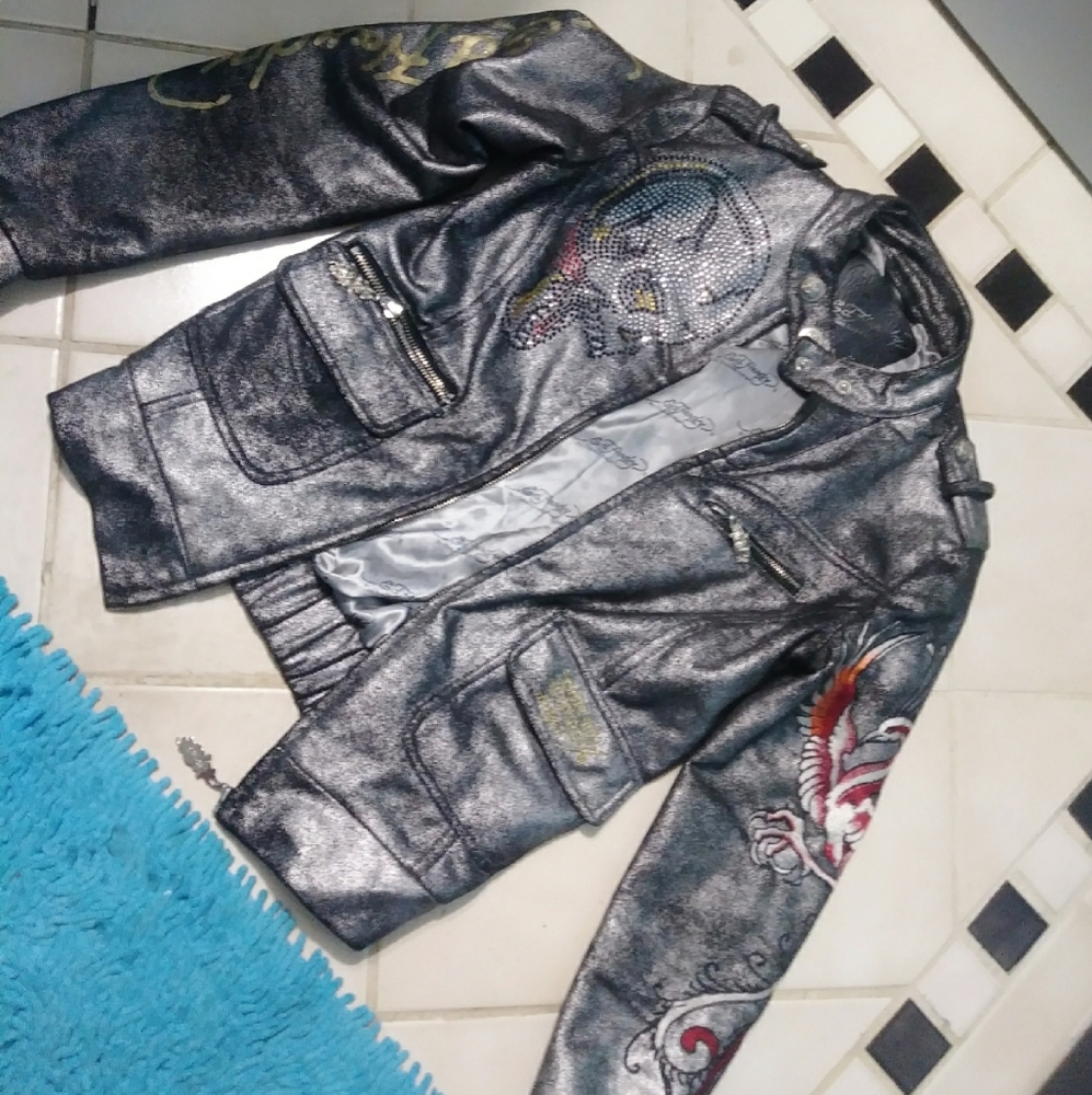 RARE FIND! Ed Hardy polyester jacket